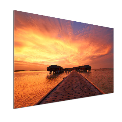 Salpicadero de cocina Bungalows en Maldivas