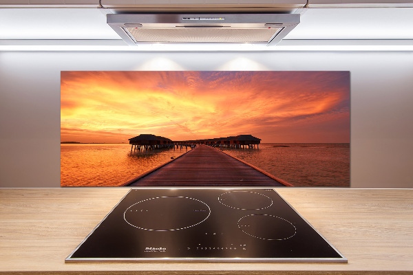 Salpicadero de cocina Bungalows en Maldivas