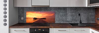 Salpicadero de cocina Bungalows en Maldivas