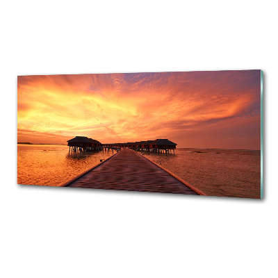 Panel do kuchni Bungalowy Malediwy