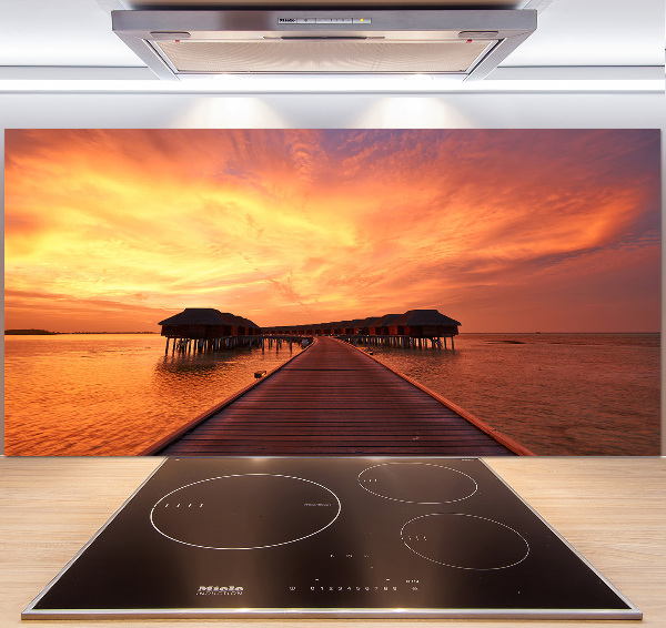 Salpicadero de cocina Bungalows en Maldivas