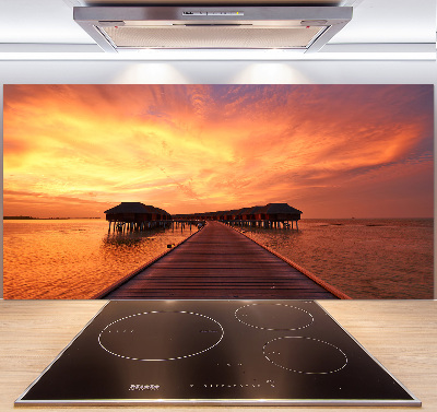 Salpicadero de cocina Bungalows en Maldivas