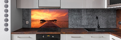 Panel do kuchni Bungalowy Malediwy