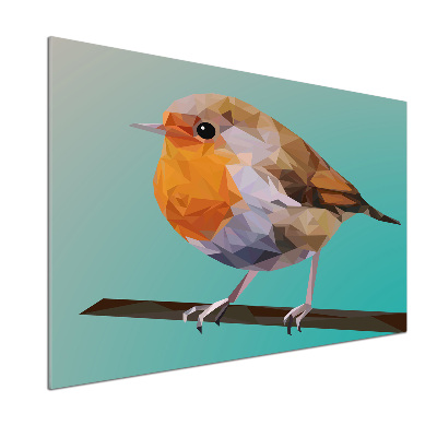 Panel de pared de cocina pájaro petirrojo