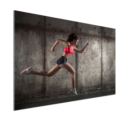 Salpicadero para cocina Mujer corriendo