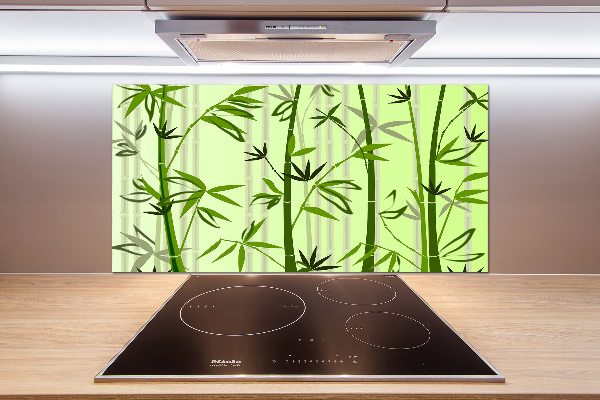 Panel szklany do kuchni Bambus