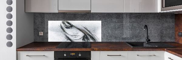 Panel para cocina Retrato de una mujer