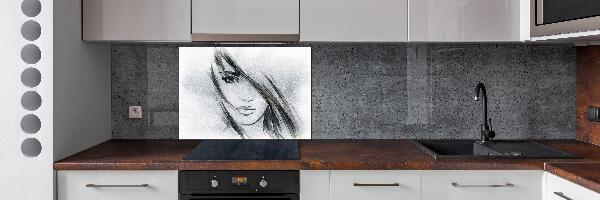 Panel para cocina Retrato de una mujer