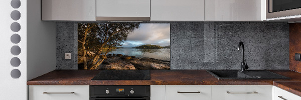 Panel antisalpicaduras Un árbol junto al río