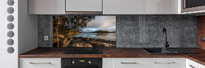 Panel antisalpicaduras Un árbol junto al río