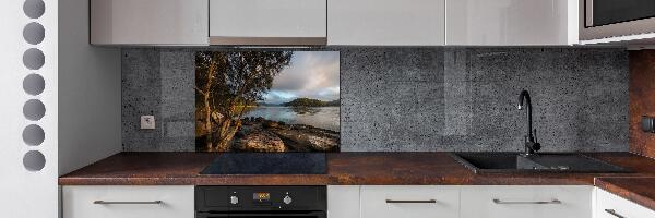 Panel antisalpicaduras Un árbol junto al río