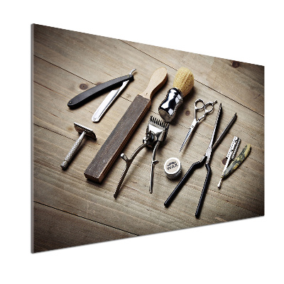 Panel antisalpicaduras Peluquería masculina