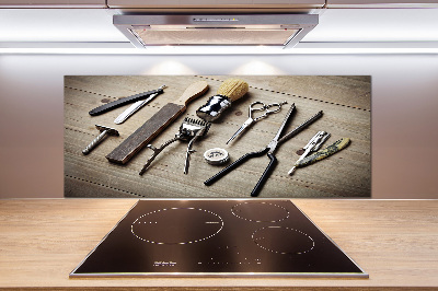 Panel antisalpicaduras Peluquería masculina