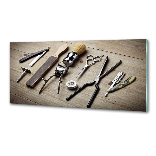 Panel antisalpicaduras Peluquería masculina