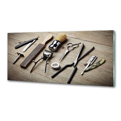 Panel antisalpicaduras Peluquería masculina