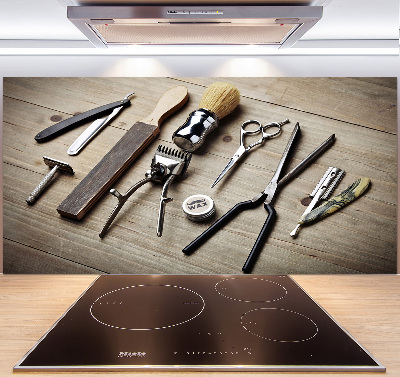 Panel antisalpicaduras Peluquería masculina