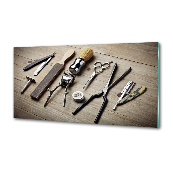 Panel antisalpicaduras Peluquería masculina