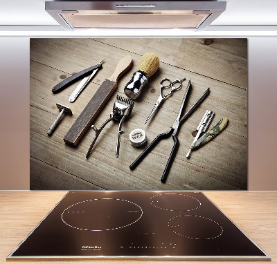 Panel antisalpicaduras Peluquería masculina