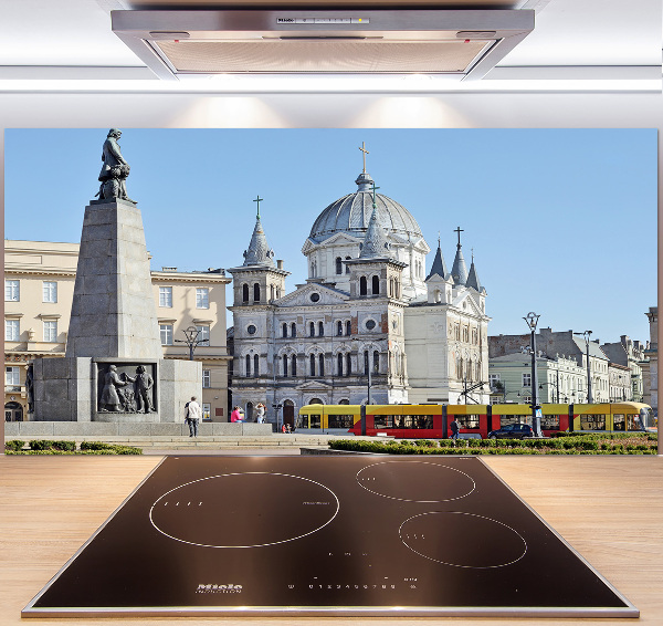 Panel antisalpicaduras Plaza de la Libertad de Łódź