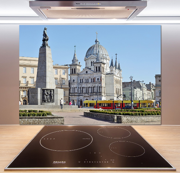 Panel antisalpicaduras Plaza de la Libertad de Łódź