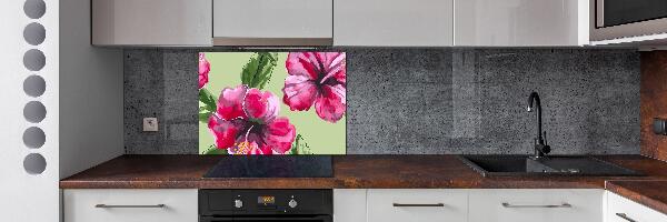 Salpicadero de cocina flores hawaianas