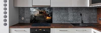 Panel de pared de cocina Tanque