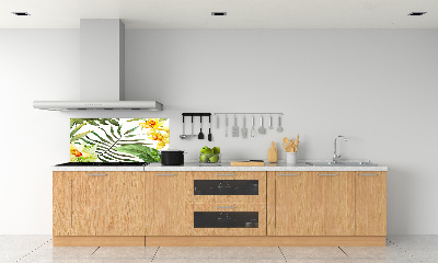 Panel para cocina flores tropicales