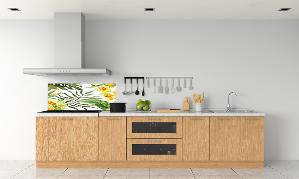 Panel para cocina flores tropicales