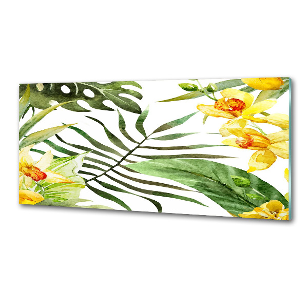 Panel para cocina flores tropicales