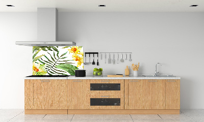 Panel para cocina flores tropicales