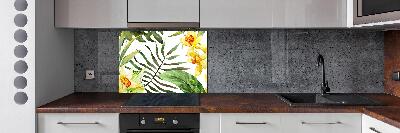 Panel para cocina flores tropicales