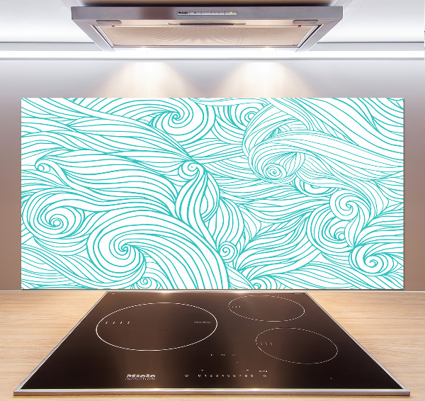 Panel antisalpicaduras Ondas azules