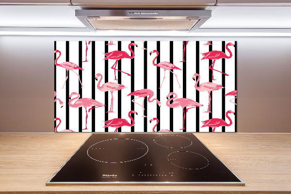Panel antisalpicaduras flamencos rayados