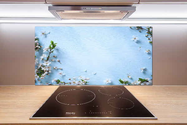 Panel de pared de cocina Fondo de flores de cerezo