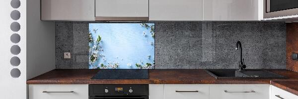 Panel de pared de cocina Fondo de flores de cerezo