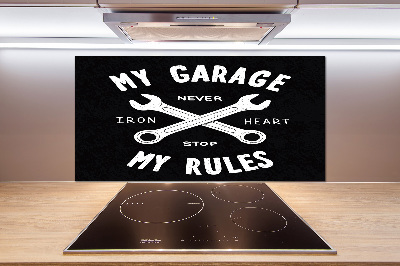 Panel para cocina Mi garaje