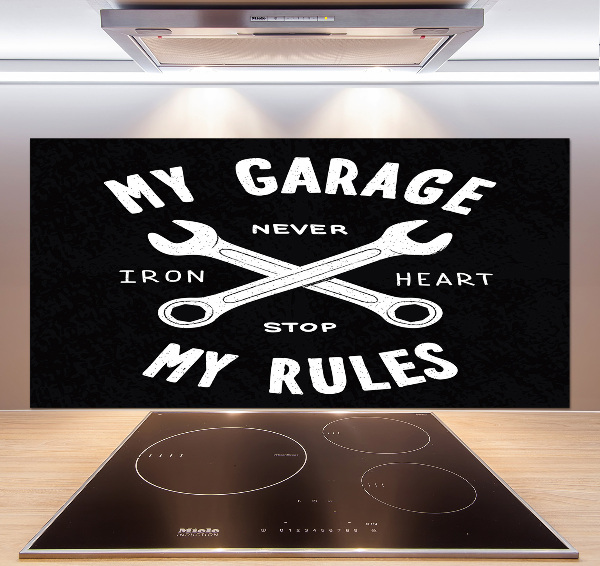 Panel para cocina Mi garaje