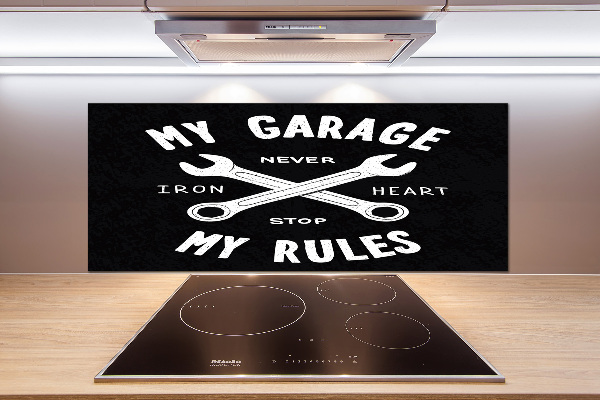 Panel para cocina Mi garaje