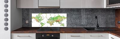 Panel para cocina Mapa del mundo