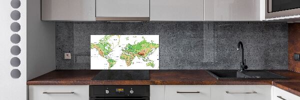 Panel para cocina Mapa del mundo