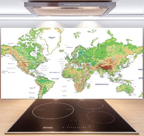 Panel para cocina Mapa del mundo