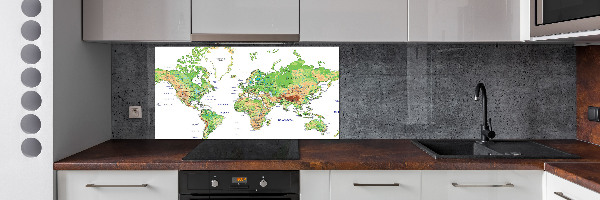 Panel para cocina Mapa del mundo