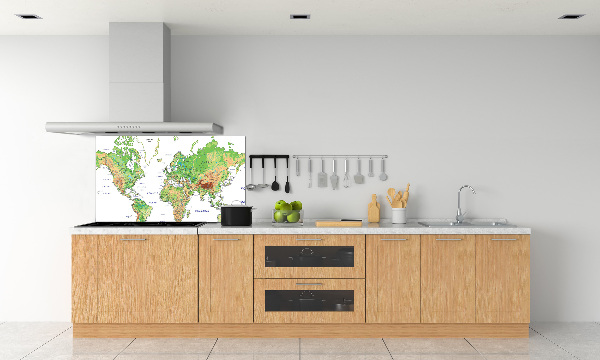 Panel para cocina Mapa del mundo