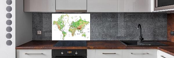 Panel para cocina Mapa del mundo