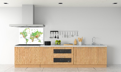 Panel para cocina Mapa del mundo