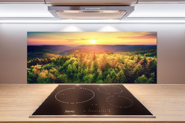 Panel para cocina Atardecer en el bosque