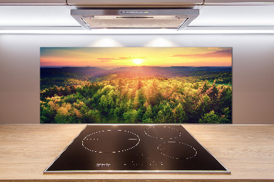 Panel para cocina Atardecer en el bosque