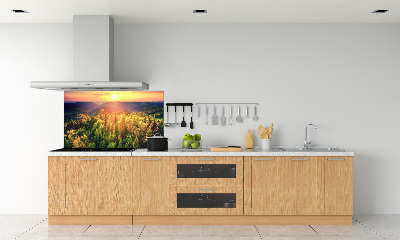 Panel para cocina Atardecer en el bosque