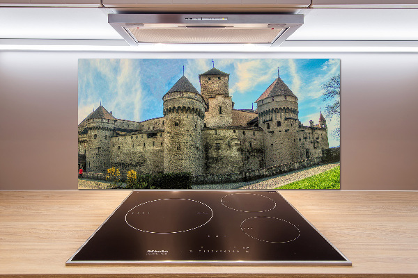 Panel para cocina Un castillo en Suiza