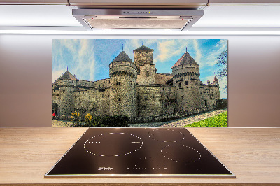 Panel para cocina Un castillo en Suiza